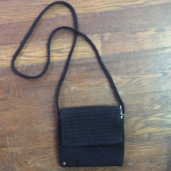 The Sak | Bags | Vintage The Sak Small Black Crossbody Crochet Bag ...